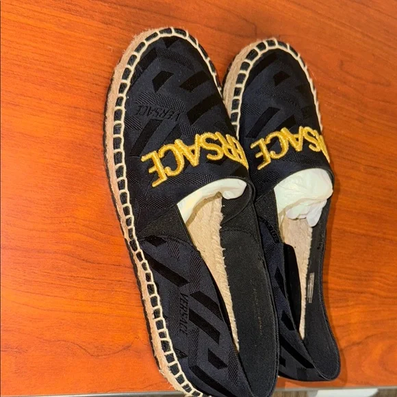 Versace Black and Gold Espadrilles - Picture 4 of 6